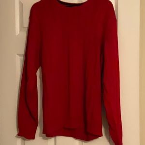 John Ashford men’s red crew neck sweater, size large.